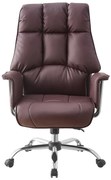 Scaun directorial, buretare generoasa, functie inclinare, piele PU, Maro