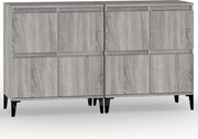 vidaXL Dulapuri, 2 buc, sonoma gri, 60x35x70 cm, lemn prelucrat