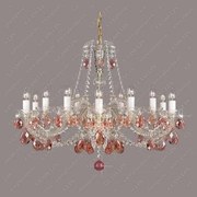 Lustra 12 brate cristal Bohemia L11 120/12/1 rosaline