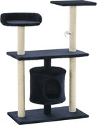 vidaXL Ansamblu pisici, stâlpi din funie sisal, 95 cm Albastru închis