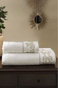 Set prosop și prosop de corp DURANTE, 2 buc Alb / White Set (prosop 50x100cm, prosop de corp 75x150cm)