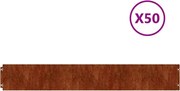 vidaXL Borduri de gazon 10 buc. 15x103 cm oțel Corten flexibil