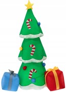 Brad de Crăciun gonflabil cu iluminare LED 180 cm