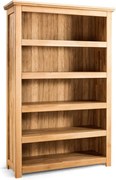 Bibliotecă lemn masiv mare Lucca, 132,6 × 207 × 48 cm