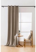 Draperie opaca maro deschis VELVET 140x250 cm Agatat: Inele metalice