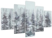 Tablou - Pădurea de pini II., aquarel (150x105 cm)