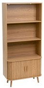 Bibliotecă în culoare naturală cu aspect de lemn de stejar 80x172x40 cm Elia – Casa Selección