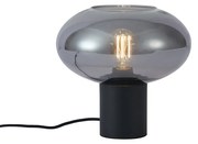 Lampă de masă de design neagră cu sticlă fumurie - Umbrella