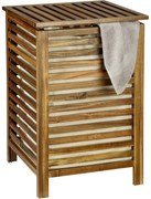 Wenko Coș pentru rufe murdare din salcâm Fondi 56 l