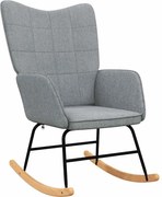 vidaXL Scaun balansoar, gri deschis, material textil