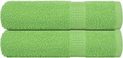 vidaXL Prosoape de mâini, FROGN, 2 buc., verde măr, 50x100 cm, 360 g/m²