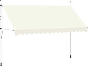 vidaXL Copertină retractabilă manual, crem, 400 cm