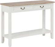 vidaXL Masă consolă, alb, 110 x 35 x 80 cm, lemn