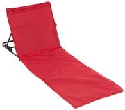 Covor de plajă reglabil cu spătar - roșu