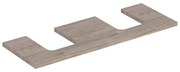 Blat pentru lavoar Geberit One cu decupaj dublu 135 cm nuc american Hickory