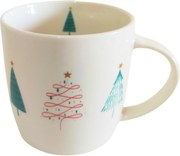 Cană din porțelan Home Elements cu designde Crăciun Pădurea 300 ml în cutie cadou