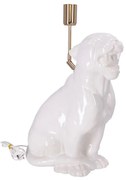 Lampa ceramica Leopard Alb h 45 cm