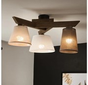 Lustră LED aplicată Brilagi ANTHONY 3xE14/40W/230V stejar nuc