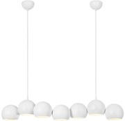 Lustră pe cablu Markslöjd 108859 CUPOLO 7xE14/40W/230V alb