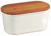 Kesper 58080 Tavă pentru pâine cu placă de tăiat,alb, 37 x 18 x 21,5 cm