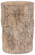 Husă pentru flori imitație de scoarță de copac, 18x 18 x 26 cm, beton, 18 cm