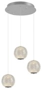 Lustră LED suspendată pe cablu CREMONA 3xLED/5W/230V 3000K crom mat