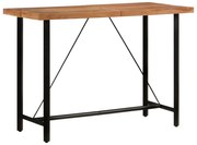 vidaXL Masă de bar, 150x70x107 cm, lemn masiv acacia și fier