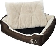 vidaXL Pat pentru câini călduros cu pernă căptușită, XL