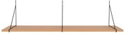 Raft în culoare naturală cu aspect de lemn de frasin 120 cm Chiba – House Nordic