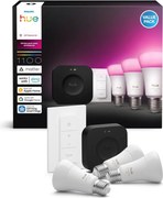 Kit de bază Philips Hue WACA 3xE27/8,1W 1000-20000K + bridge și întrerupător cu variator
