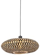 Lampă suspendată orientală din bambus negru 50 cm - Ostrava