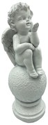 Inger decorativ ANGELO, Alb, 22cm