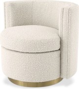Fotoliu pivotant design elegant Amanda, boucle crem 115379 HZ