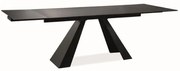 Masa de bucaterie Salvadore, 160 x 90 cm, neagra