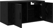 vidaXL Dulap TV montat pe perete Stejar negru 80 x 34.5 x 40 cm