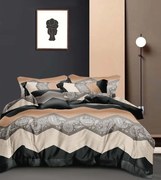 Set Lenjerie Pat Dublu, 6 piese - Nuante de Maro Bej