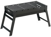 Outsunny Grătar la cărbuni de lemn pliabil portabil Grătar BBQ pe picioare cu tava de cărbuni detasabila 74L x 30l x 37H cm | Aosom Romania
