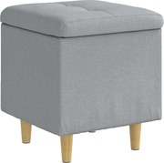 vidaXL Ottoman cu Depozitare Gri deschis 40 x 40 x 45 cm țesătură