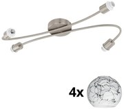 Spot LED Eglo MY CHOICE 4xE14/4W/230V crom/alb/negru