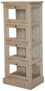 Vitrina, natur, din lemn de pin cu aspect vintage, small single, Paris
