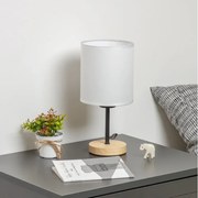 Lampă de masă Brilagi NUBILA WOOD 1xE27/25W/230V stejar/alb