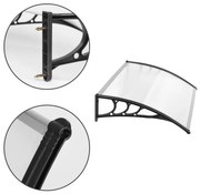 Acoperiș deasupra ușii din față - policarbonat Lățime: 80 cm | Lungime: 100 cm