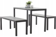 Set de mobilier de grădină Garden gri, 3 piese
