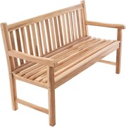 Bancă de grădină din lemn masiv DIVERO 3 locuri 150 cm