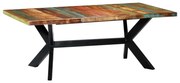 vidaXL Masă de bucătărie, 200 x 100 x 75 cm, lemn masiv reciclat