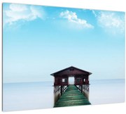 Tablou cu casă pe mare (70x50 cm)