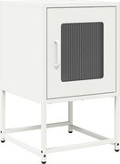 vidaXL Noptieră, alb, 36x39x60,5 cm, oțel laminat la rece