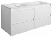 Mobilier de baie Porto 120 inferior cu lavoar alb