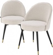 Set de 2 scaune elegante design LUX Cooper, crem 113988 HZ