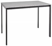 Masa de dining negru RAMOD 100x60 cm, decor marmura alba